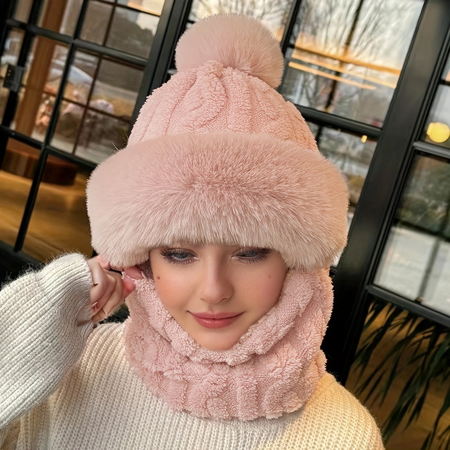 Winter Fleece-Lined Ear Warmer Hat