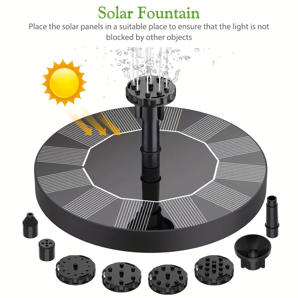 1.5W Solar Fountain Pump with 6 Nozzles