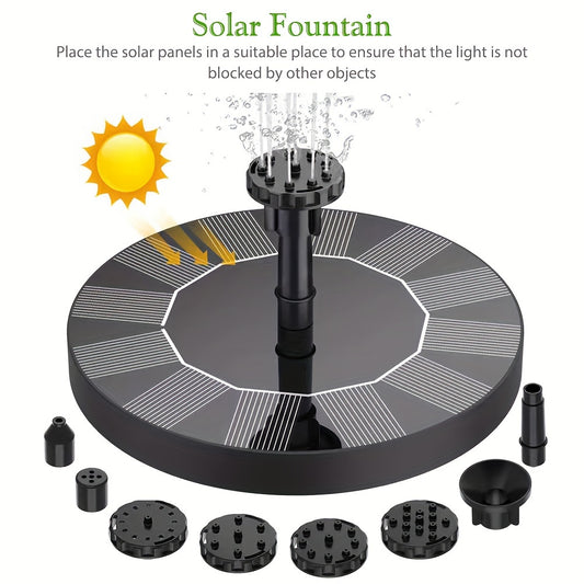 1.5W Solar Fountain Pump with 6 Nozzles