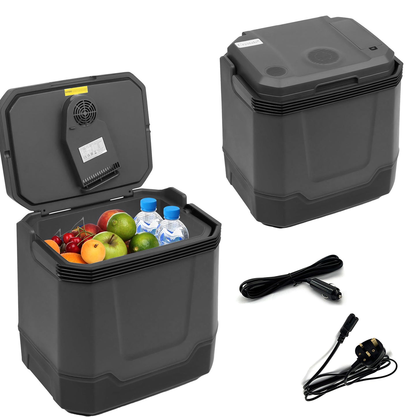 33L Electric Cool Box for Car & Home - Hot & Cold Thermoelectric Cooler, 12V DC & 240V AC, Portable Camping Fridge for Travel, Picnic, Office, Boat, Energy Efficient, Durable Design, Dual Power Compatibility