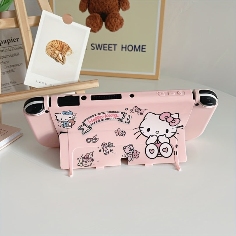 [Waterproof Hello Kitty TPU Case] Sanrio 2pcs Hello Kitty Soft Shell Case, Pink TPU Material, Anti-fall, Waterproof, Anti-scratch, Anti-fingerprint, Skin-friendly Texture, Dirt-resistant