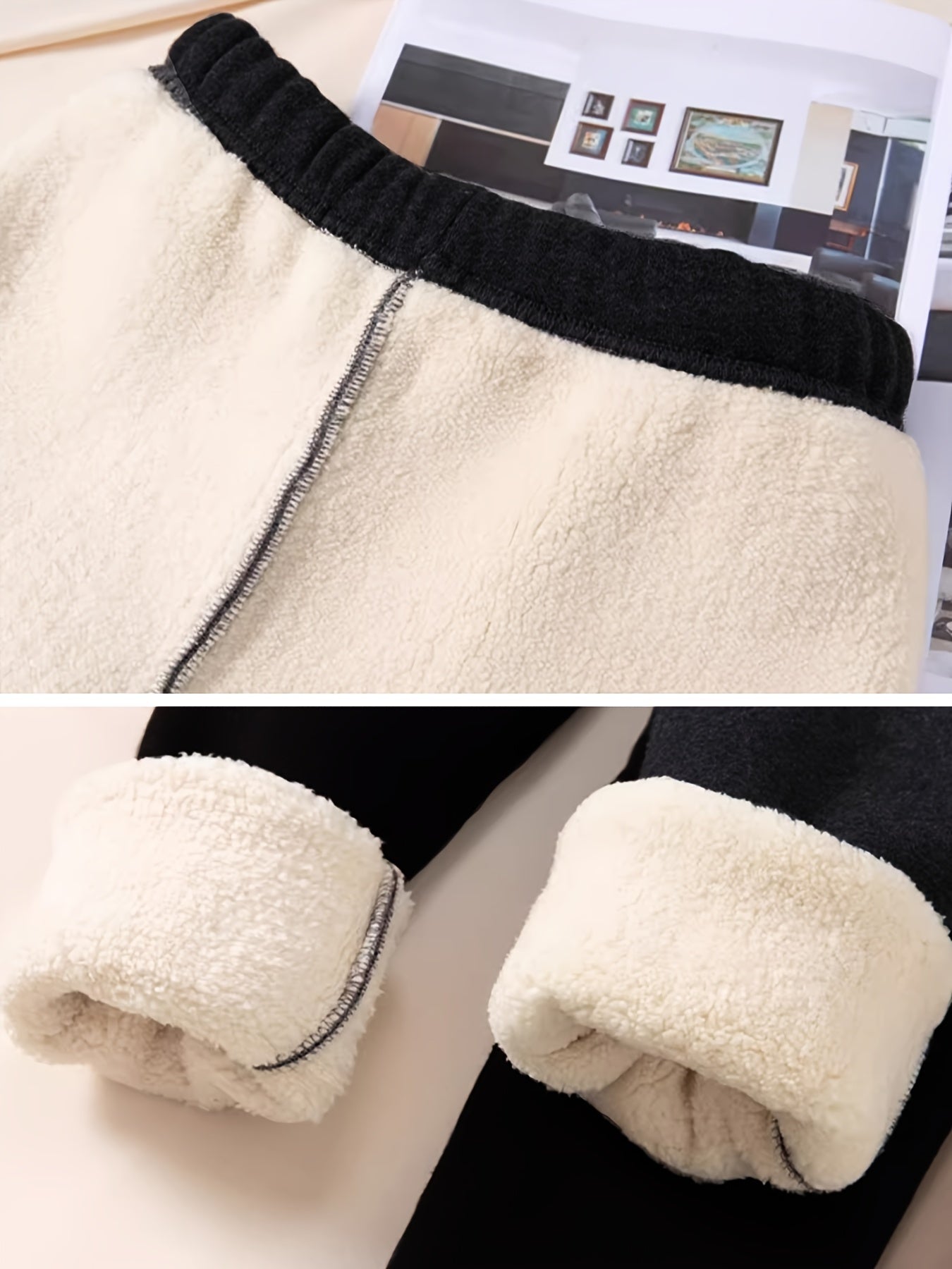 1pc Classic Winter Knit Fabric Skinny Pants for Girls