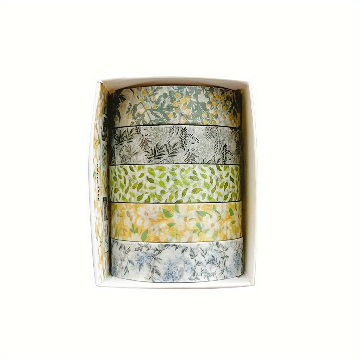 [Traceless Washi Tape] 5 Rolls of Tear-Off Traceless Washi Tape Flower Series - Decorative Sticker Tape for Diaries, Photo Albums, Schedules and Party Decorations