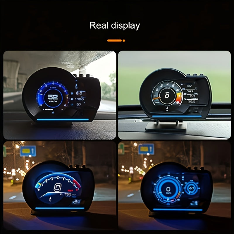 New OBD Smart Gauge Alarm Ambient Light Clear Trouble Code Speedometer OBD2 Gauge with Adjustable Bracket