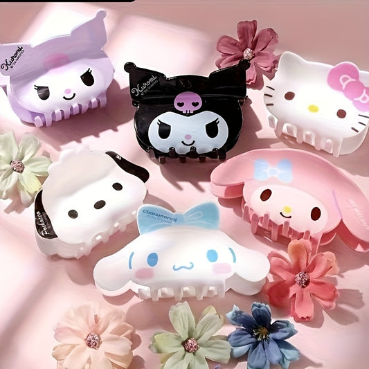 Sanrio Hello Kitty & Friends 3D Hair Claws - Cute, Acrylic Hair Clips for Kuromi, Melody Fans - Perfect Birthday Gifts