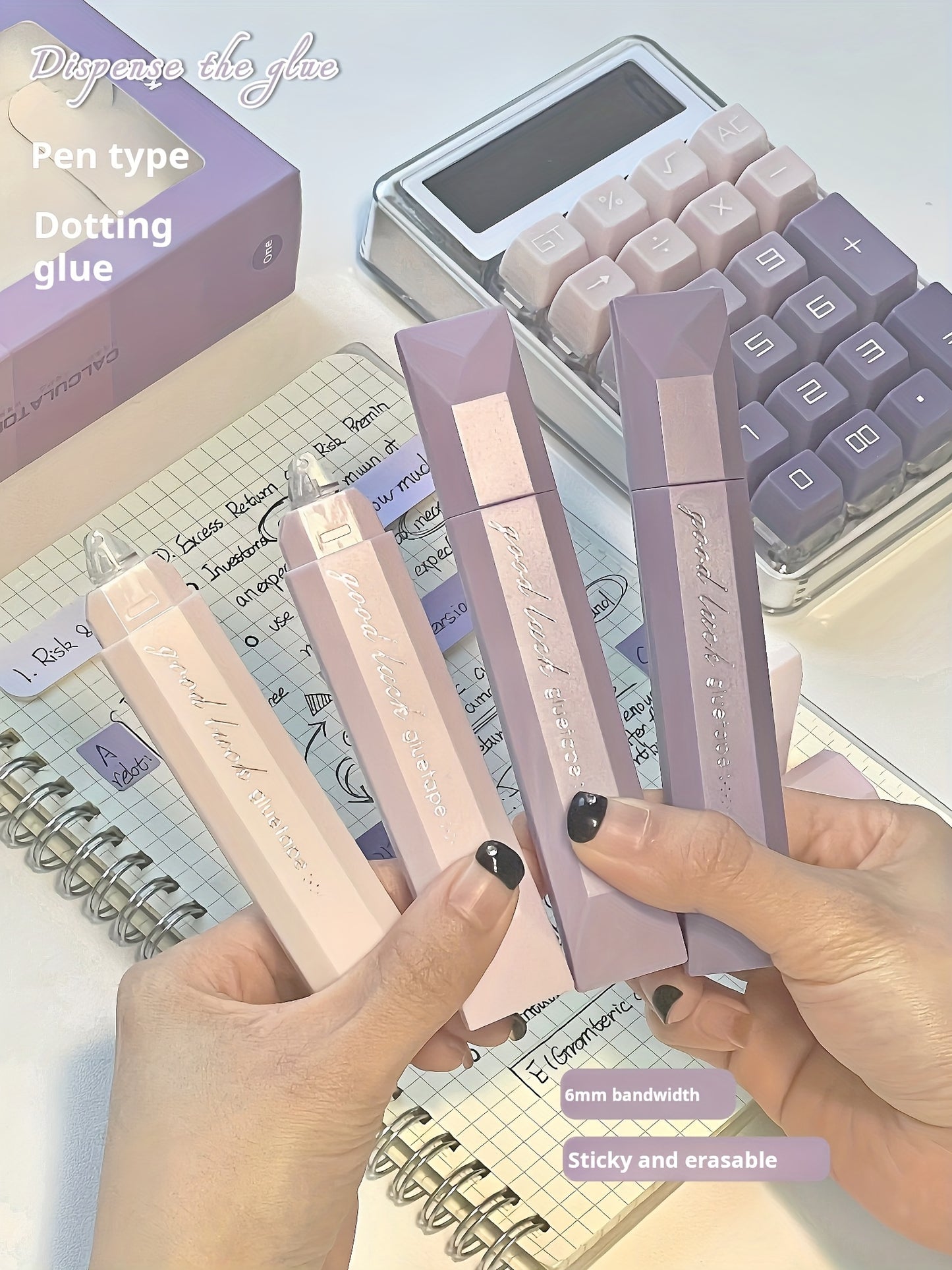 4pcs 360° Rotating Double-Sided Dot Glue pen Tape