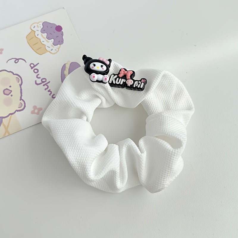 1 Set 4pcs Sanrio Cartoon for kuromi Hair Tie Decorative Hair Band, Non-Slip, for Women, Daily Use
