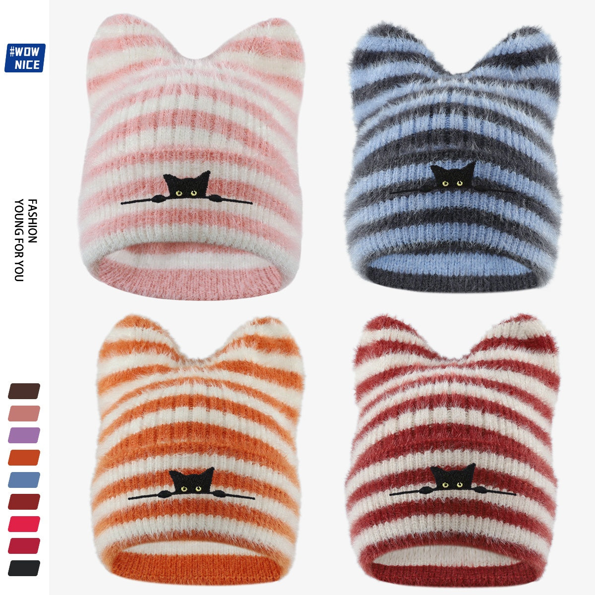 Women's & Men's Plush Winter Hat with Fluffy Ears