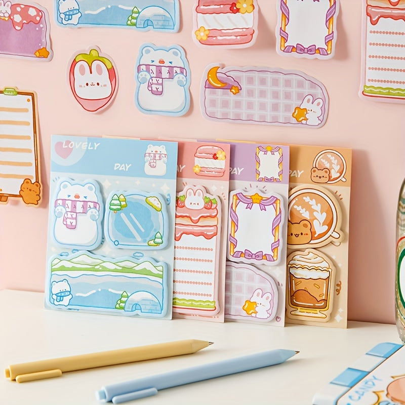 60pcs Cute Bunny Sticky Notes - Adorable Memo Pads for Students, School Supplies & Office Essentials