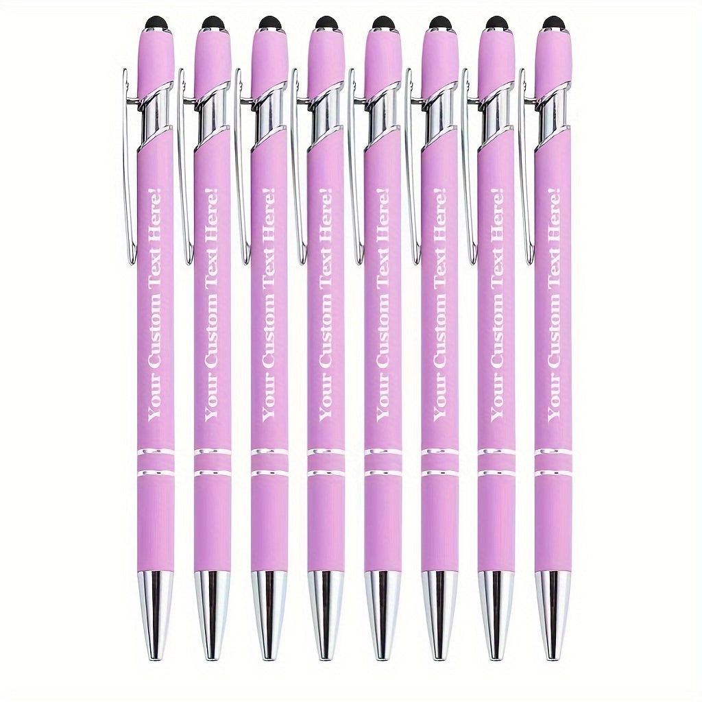 8pcs/16pcs/24pcs Round Metal Retractable Ballpoint Pen Set | Smooth Writing Experience, Medium Tip, Suitable for Office, School, Diary and Art Projects, with Personalized Touch