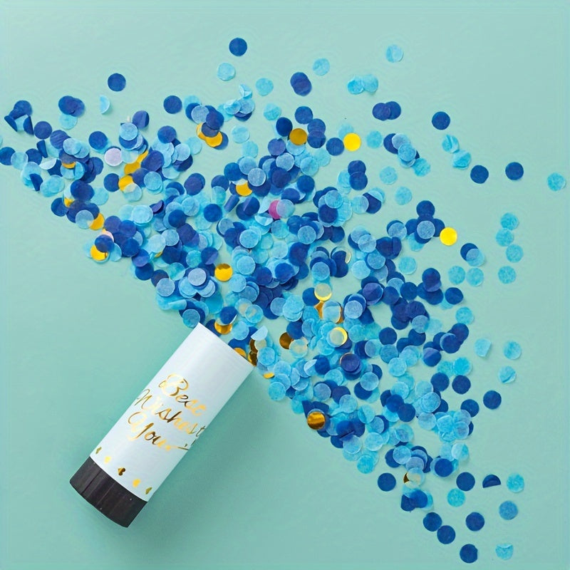 # 5pcs Handheld Confetti Cannon Set for Weddings & Birthdays, Paper Confetti Popper Tubes with Custom Messages, Universal Celebration Party Favors for Adults 18+