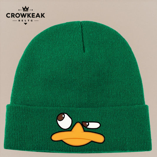 Angry Duck Face Winter Beanie Hat