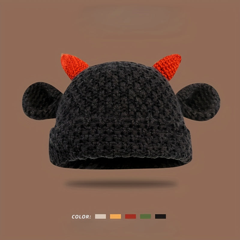 Hand- Cow Ear Beanie Hat for Women & Men