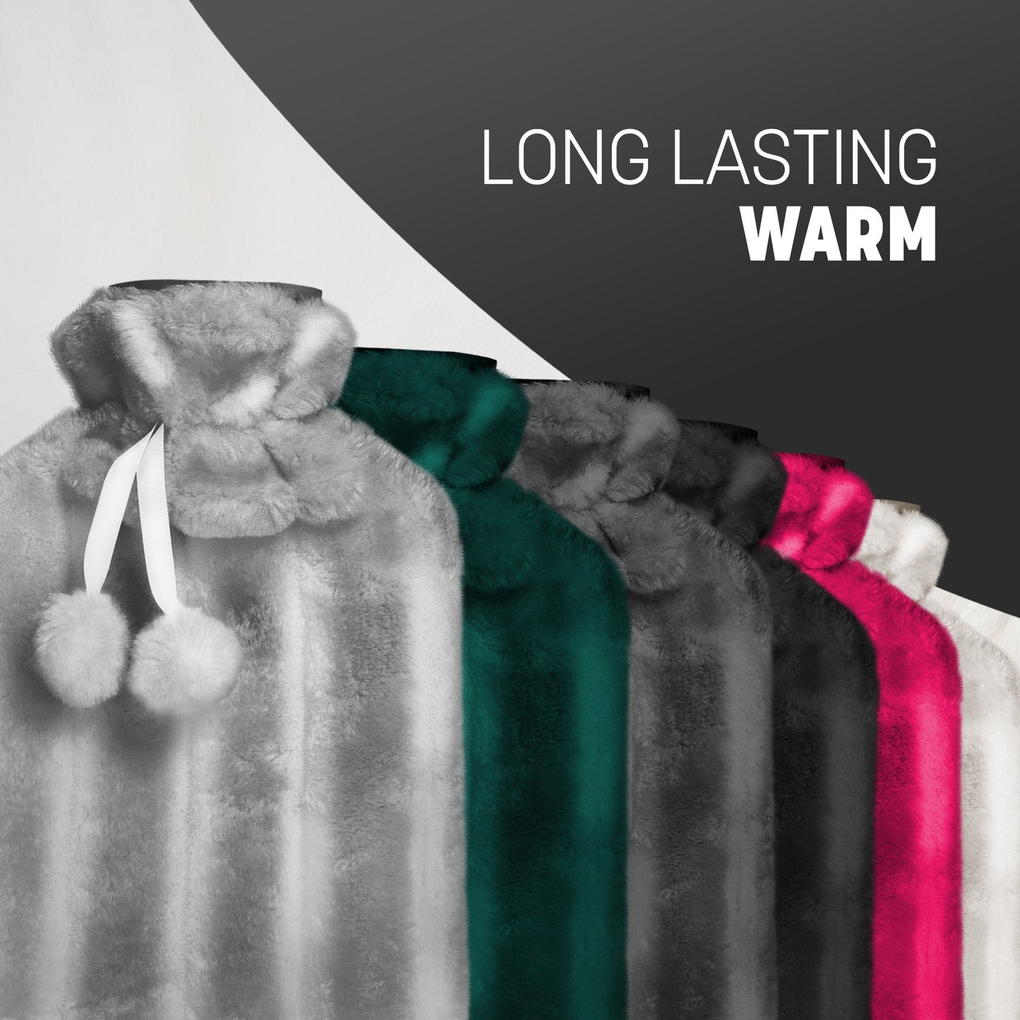 Cosy Hot Water Bottle with Plush Cover