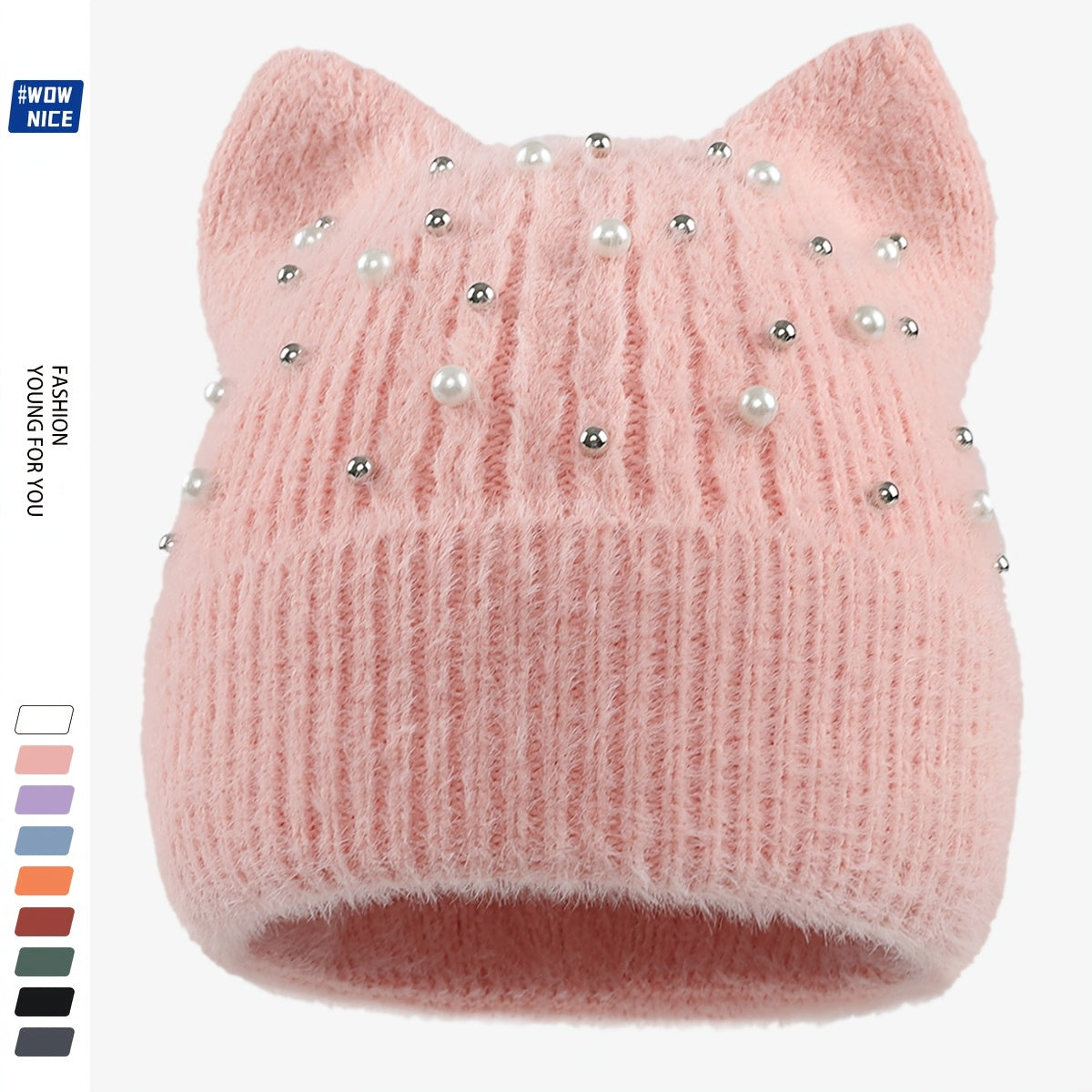 1pc Thick Plush Winter Beanie Hat