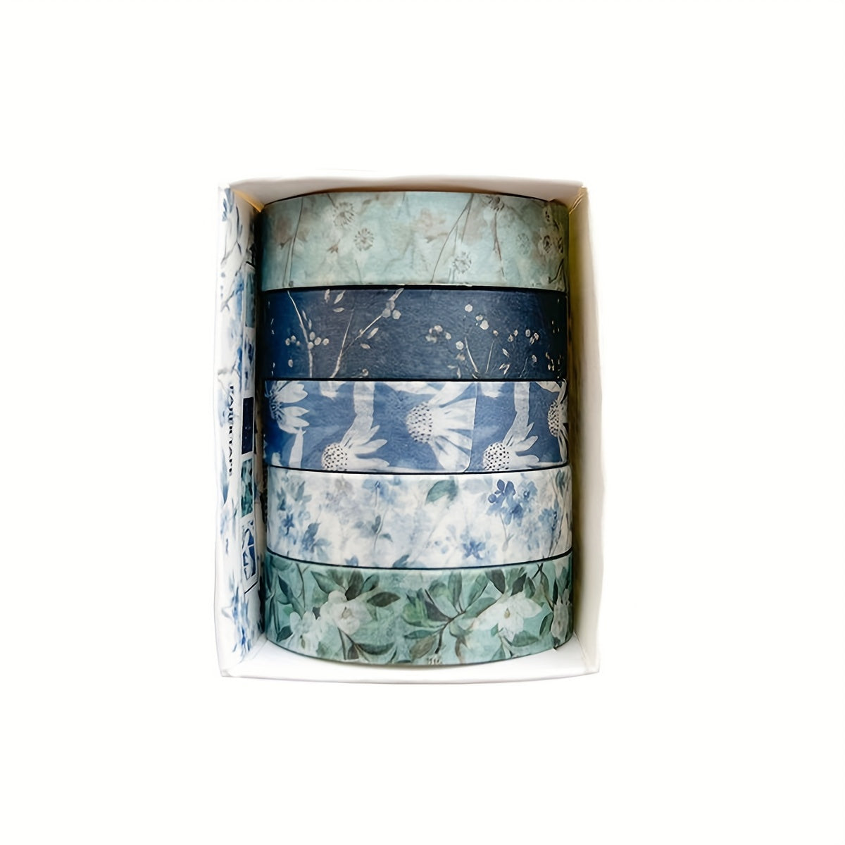 [Traceless Washi Tape] 5 Rolls of Tear-Off Traceless Washi Tape Flower Series - Decorative Sticker Tape for Diaries, Photo Albums, Schedules and Party Decorations