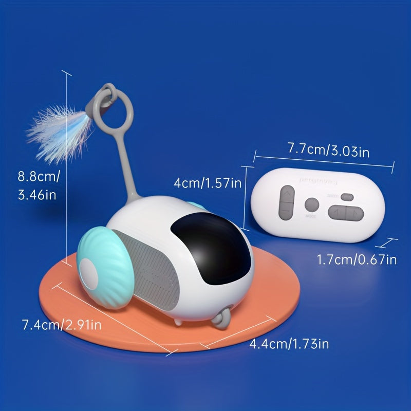Remote Control/ Autopilot Dual-mode Teasing Cat Toy Electric Car, Teasing Cat Stick, Pet Supplies