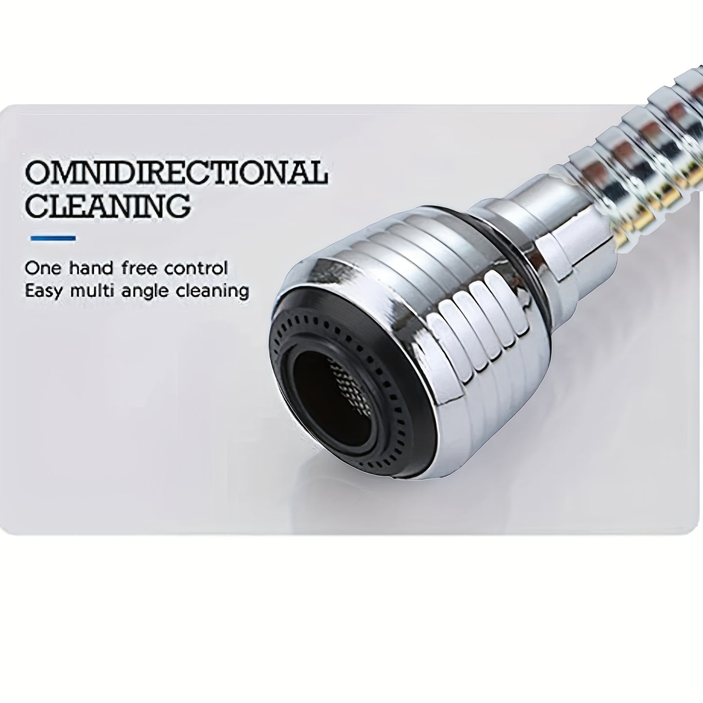 [Water-Saving] 360° Rotating Kitchen Sink Faucet Aerator with Hose | Stainless Steel Valve, Plastic Hose | Water-Saving, Anti-Splash, Easy Install | Kitchen Sink Upgrade, Contemporary Kitchen Faucet