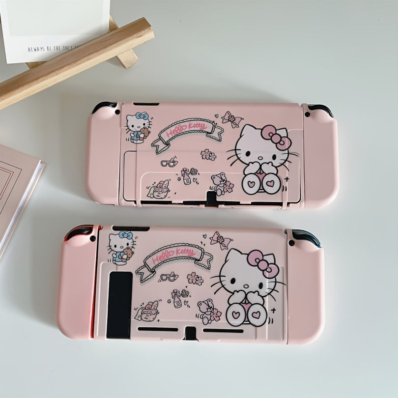[Waterproof Hello Kitty TPU Case] Sanrio 2pcs Hello Kitty Soft Shell Case, Pink TPU Material, Anti-fall, Waterproof, Anti-scratch, Anti-fingerprint, Skin-friendly Texture, Dirt-resistant