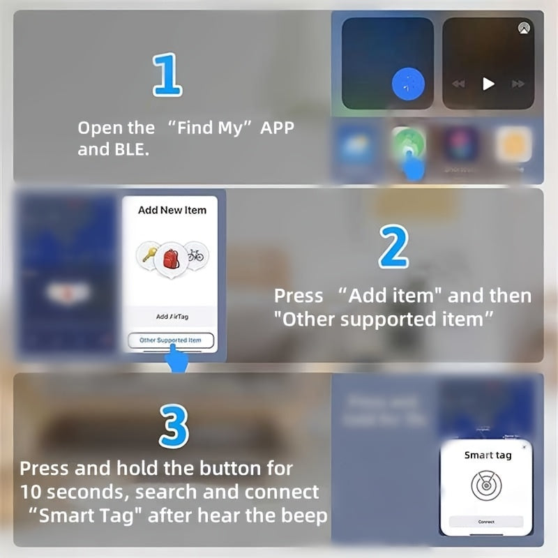 4pcs GPS Smart Tracker, Anti-Loss, iOS Compatible