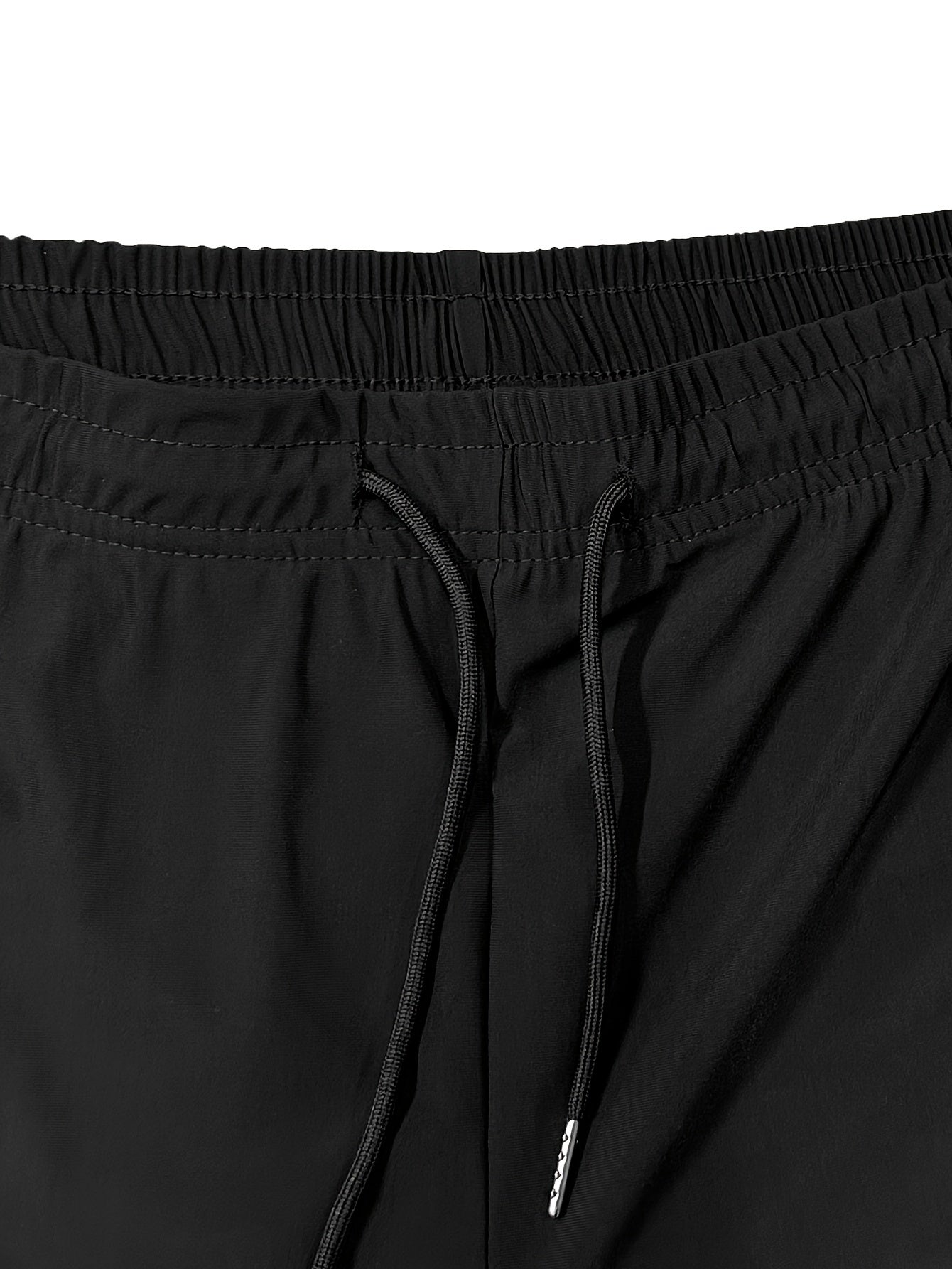 Men's Navy Drawstring Outdoor Shorts with Zippers