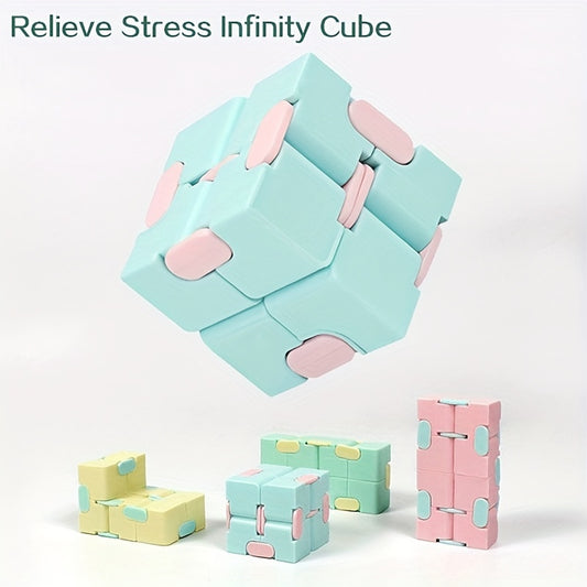 1pc Macaron Color Series Multicolor Infinity Cube Toy, ABS Resin Magic Cube for Anxiety Reduction, Assorted Colors
