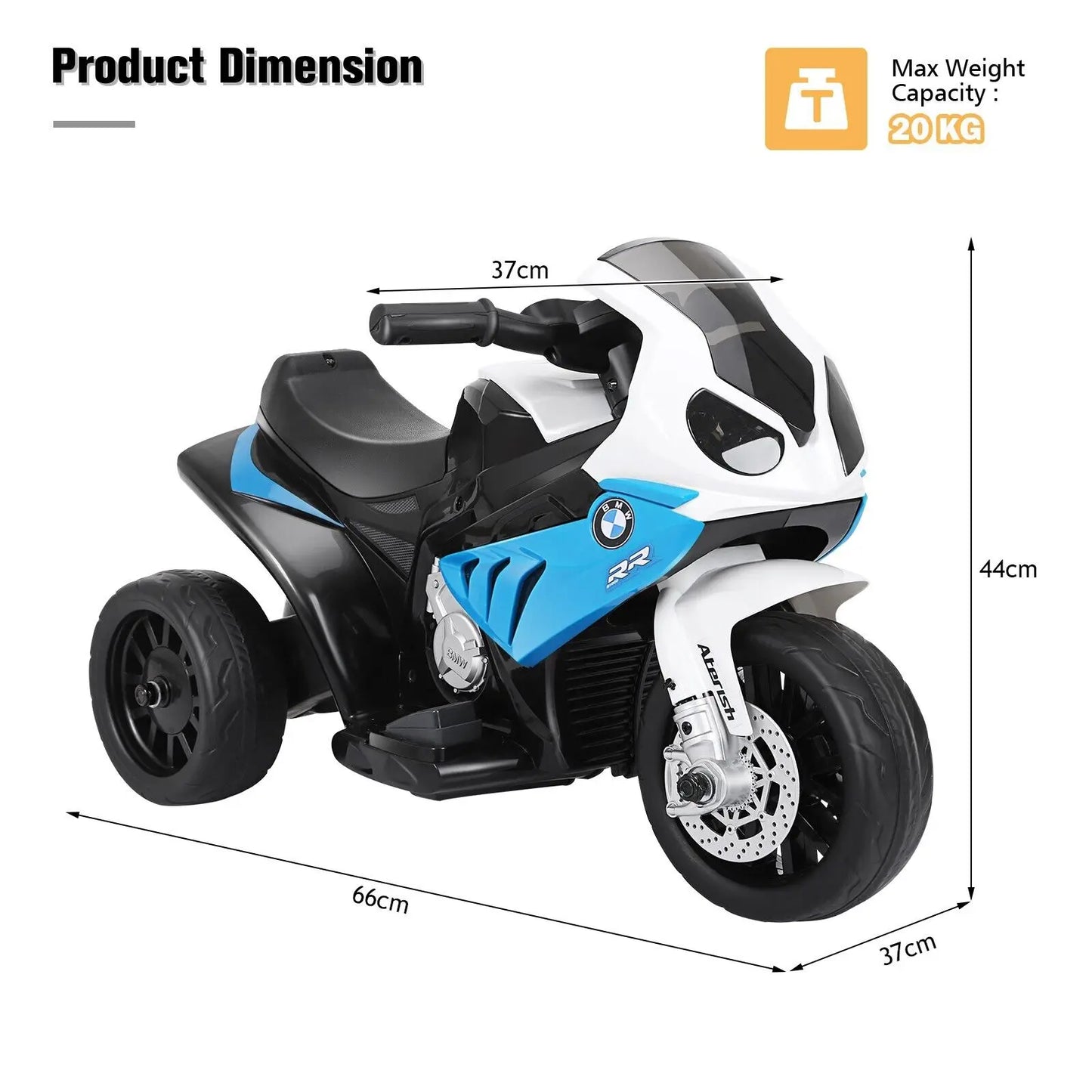 DORTALA Kids Electric Motorbike 6V Battery Powered Ride on Motorcycle with Head Light