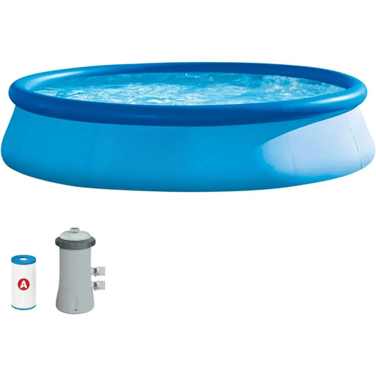 Large Round Simple Set Up Pool - 13 Ft X 33 in With Filter Pump