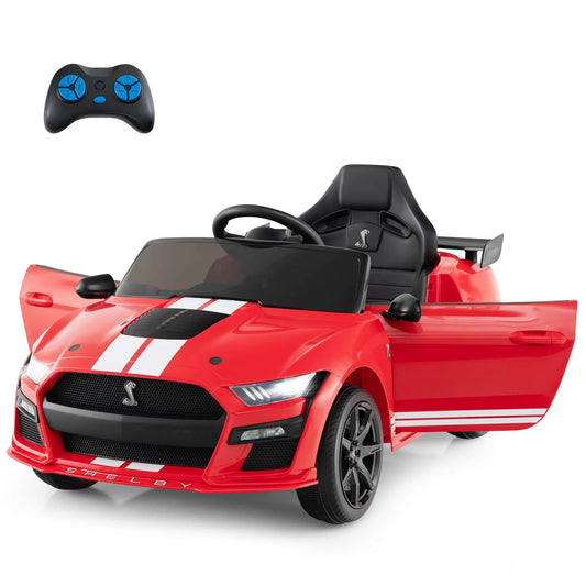 DORTALA 12V Licensed Ford Mustang Shelby GT500 Kids Ride on Car-Red