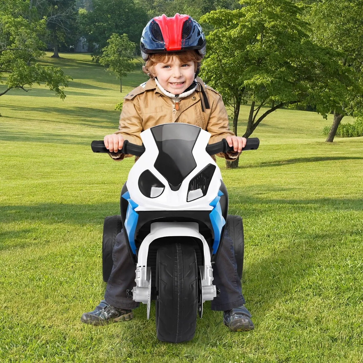DORTALA Kids Electric Motorbike 6V Battery Powered Ride on Motorcycle with Head Light