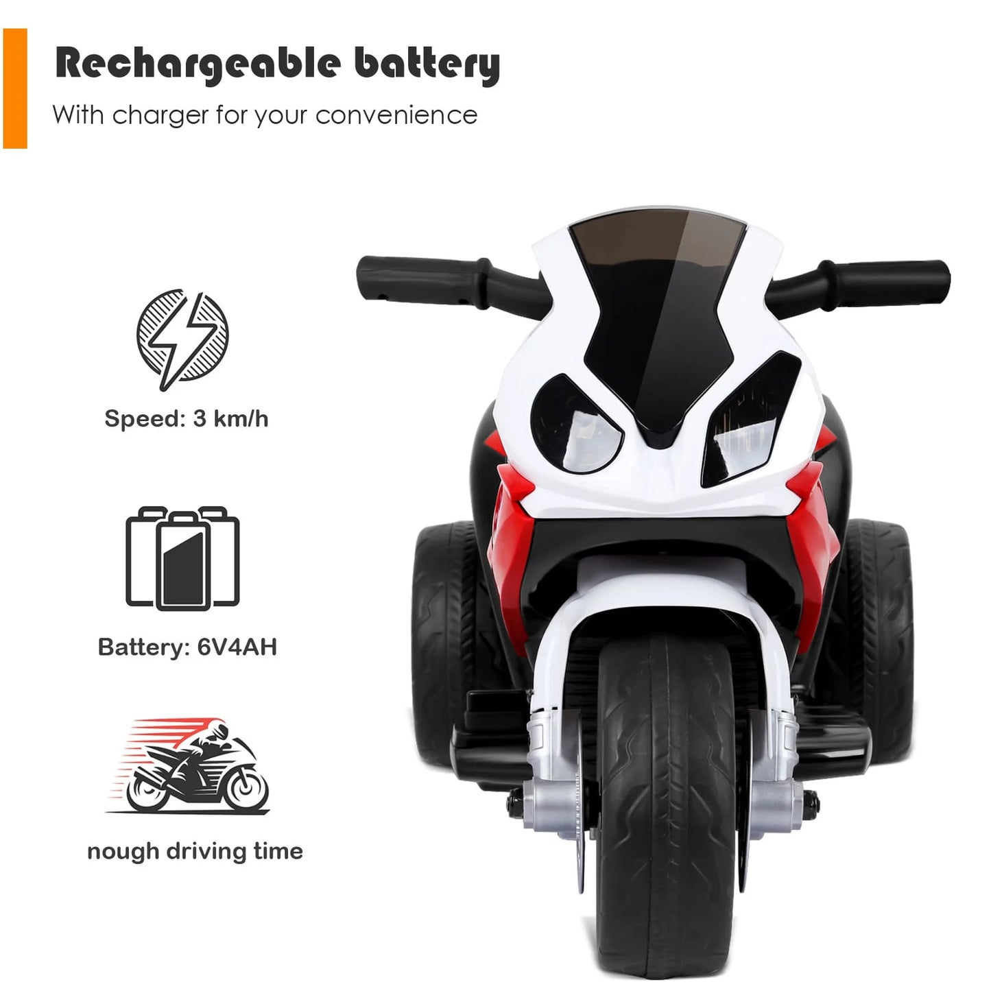 DORTALA Kids Electric Motorbike 6V Battery Powered Ride on Motorcycle