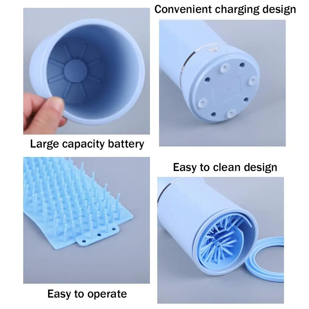 Portable Dog Paw Washer Automatic Pet Paw Cleaner Electric Paw Massager USB Rechargeable Designed for Small Medium Dogs Cats