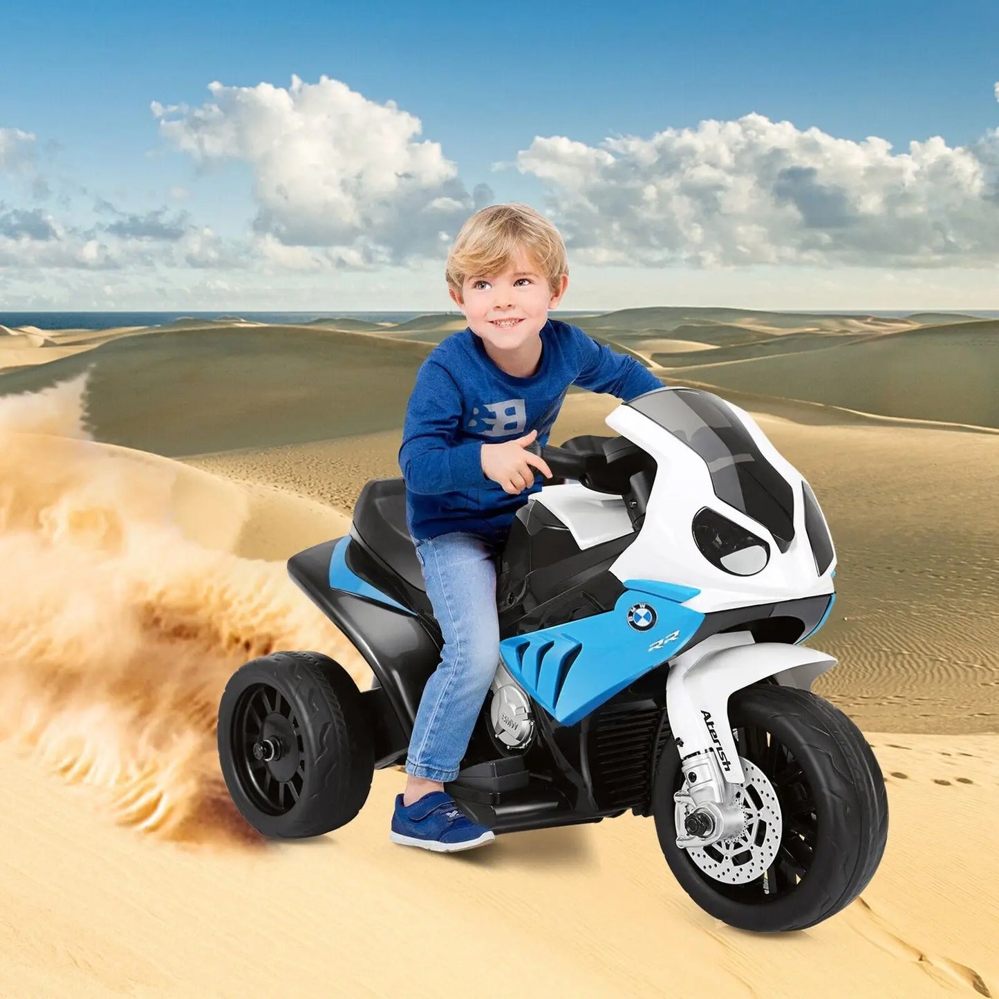DORTALA Kids Electric Motorbike 6V Battery Powered Ride on Motorcycle with Head Light