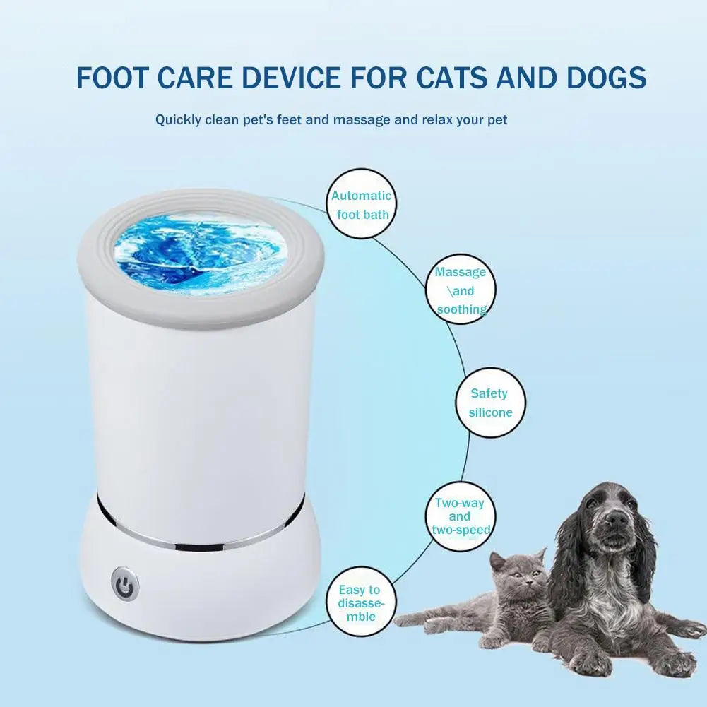 Portable Dog Paw Washer Automatic Pet Paw Cleaner Electric Paw Massager USB Rechargeable Designed for Small Medium Dogs Cats