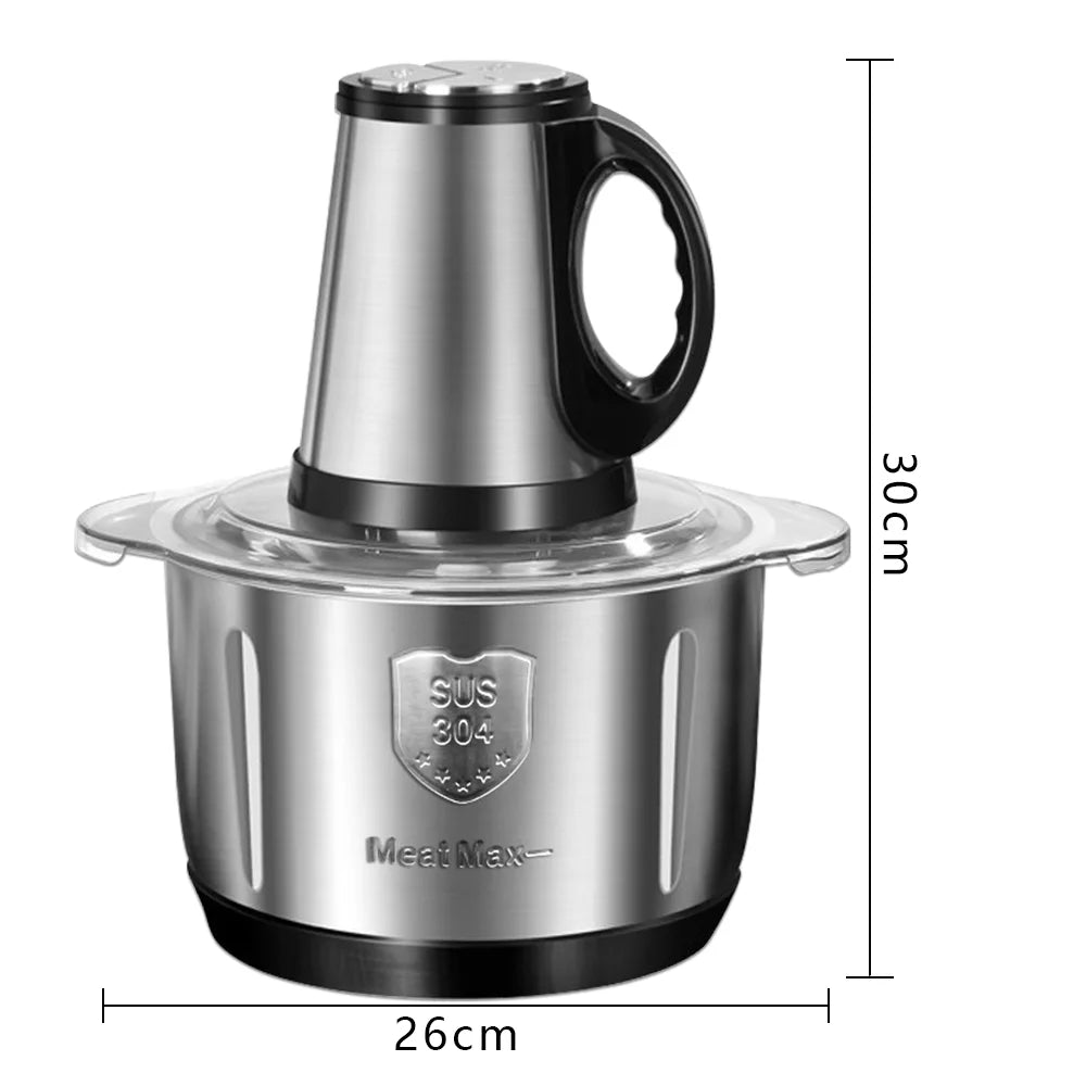[UK STOCK] 5L Meat grinder Electric Meat Grinders Stainless Steel Food Crusher Multifunctional Vegetable Slicer Chopper Mincer