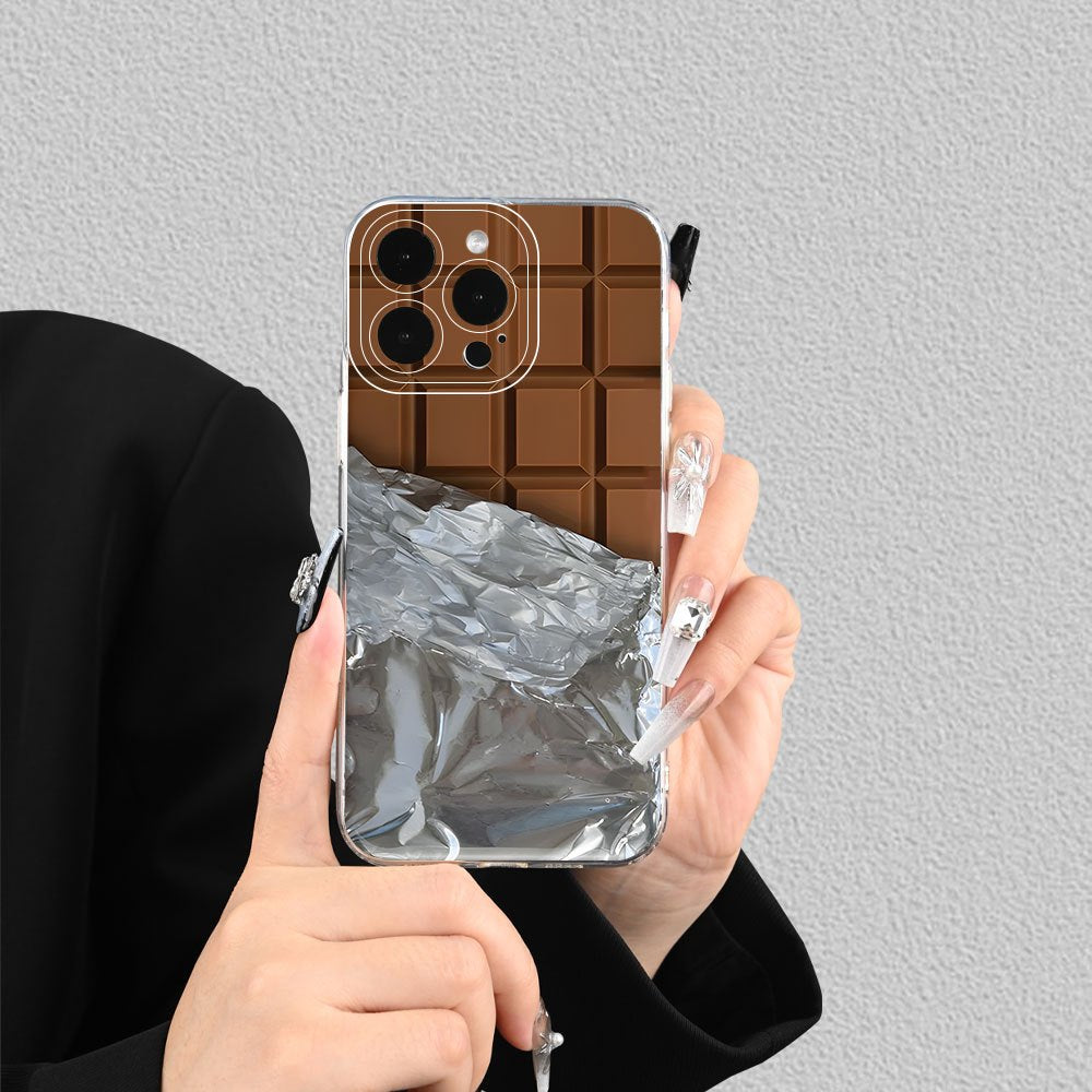 Popular Creative Chocolate-Themed Cartoon Personalized Phone Cases, Compatible with Iphone 16/15/14/13/12/11/XS/XR/X/7/8 Plus/Pro/Max/Mini - Stylish And Innovative Design, Suitable for Everyone, Perfect As a Gift for Friends,