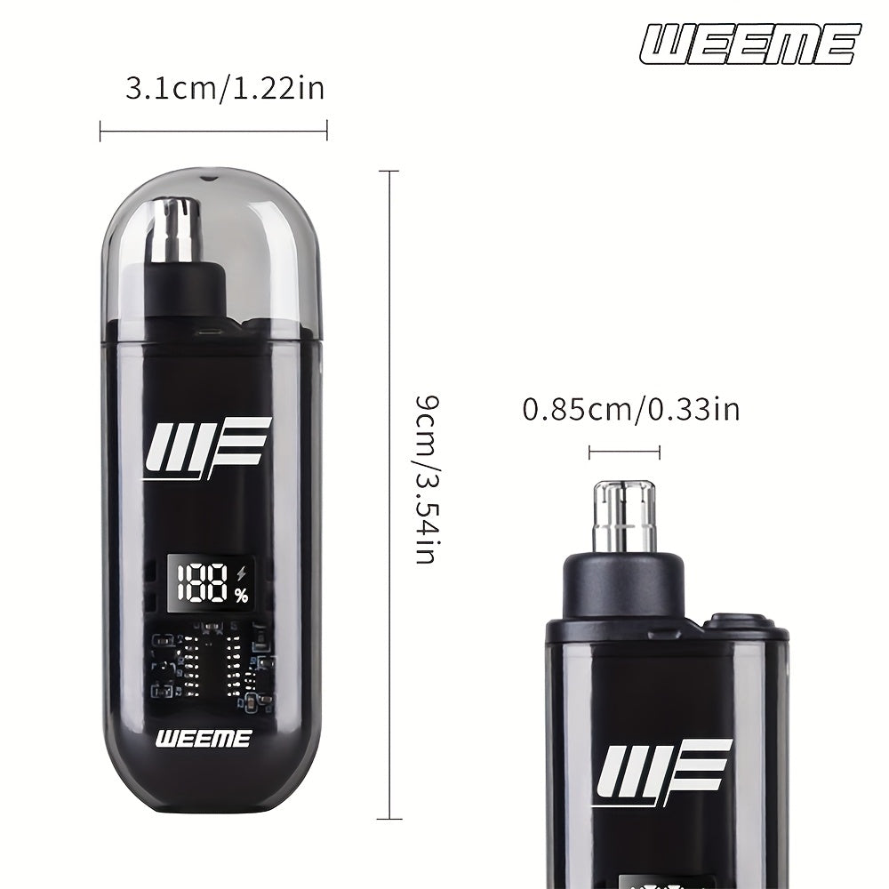 WEEME Men'S USB-Powered Ear & Nose Hair Trimmer with LCD Display.