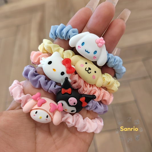 10pcs Sanrio Cartoon Hair Ties