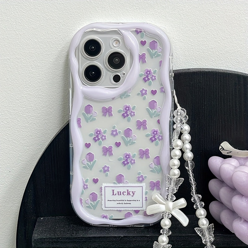 [Stylish Phone Case] Apple Series Shockproof Phone Case | Stylish, Thick, Unique Design, Cute Print with Lanyard Chain for 111213141516promax series A05/A15/A25/A35/A55/S23/S24Ultra/S25Ultra