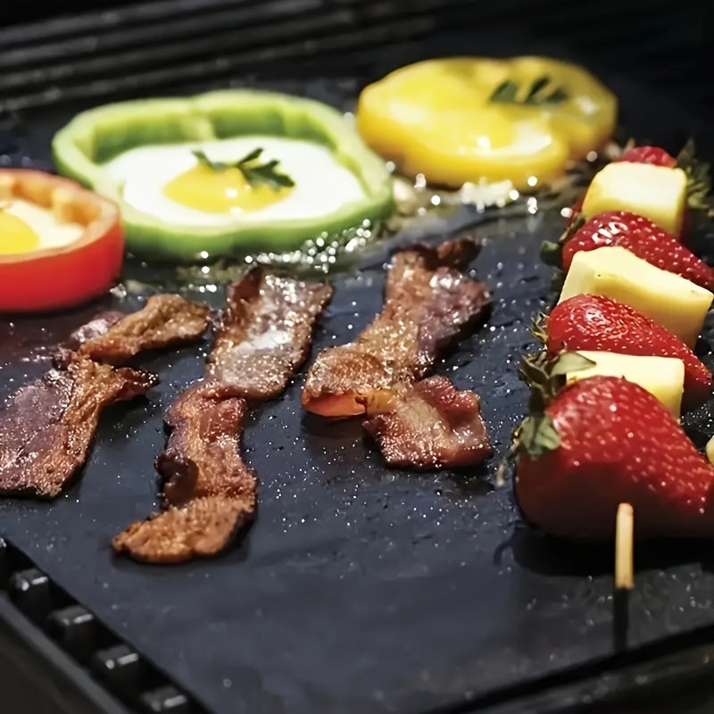 1/2pcs Durable Non-Stick Reusable Baking Mats - Perfect for Electric & Gas Ovens, Toasters, and Grills - Easy to Clean Kitchen Essentials for Outdoor BBQs & Cooking