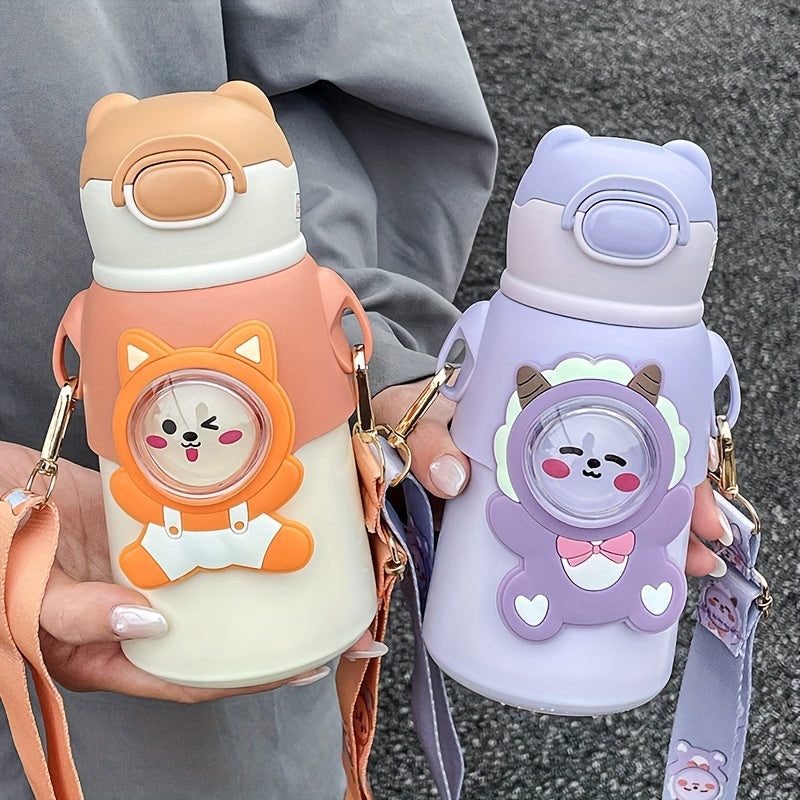 1pc Cartoon Stainless Steel Vacuum Flask, 520ml