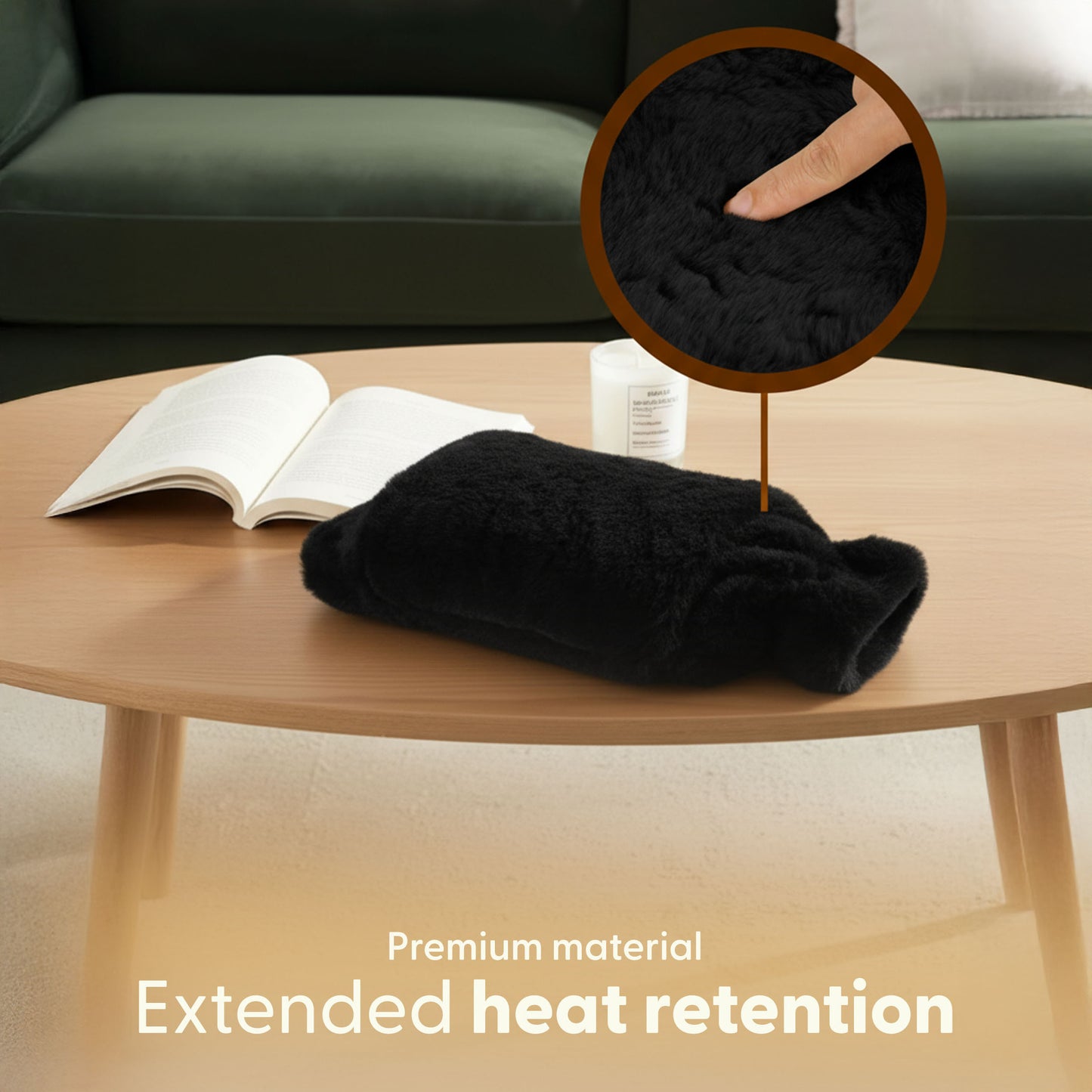 Cosy Hot Water Bottle with Plush Cover