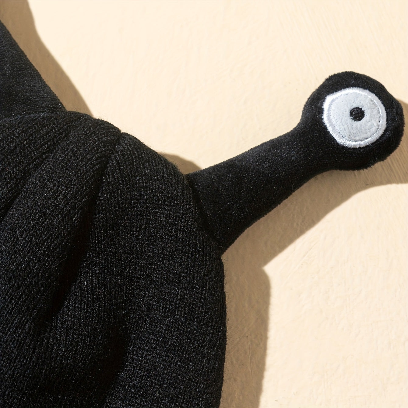 Funny Insect Anime Beanie With Ears Black Cartoon Halloween Skull Cap Thick Coldproof Warm Cuffed Beanies For Women Men Autumn & Winter