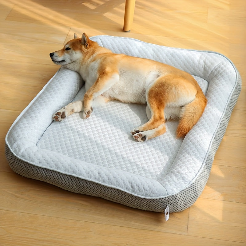 Cooling Ice Fabric Pet Bed for Small & Medium Dogs & Cats - Removable Washable Summer Cooling Pad, Breathable Non-Electric Comfort for Hot Weather, Indoor Pet Rest | Cozy Pet Bed | Functional Pet Accessory