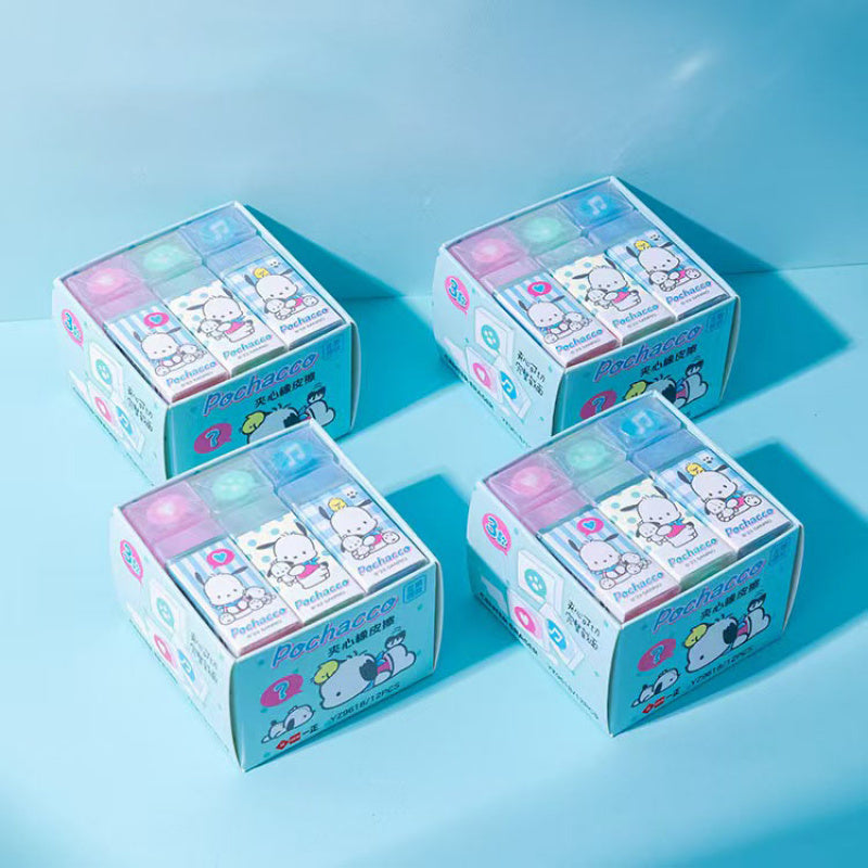 Authentic Sanrio, Kulomi cute cartoon limited edition creative eraser set
