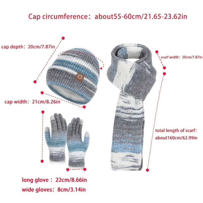 2pcs and 3pcs Winter European and American Fashion Hat