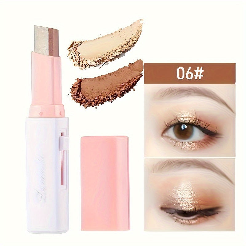 6pcs Double-Color Iridescent Eyeshadow Stick Set