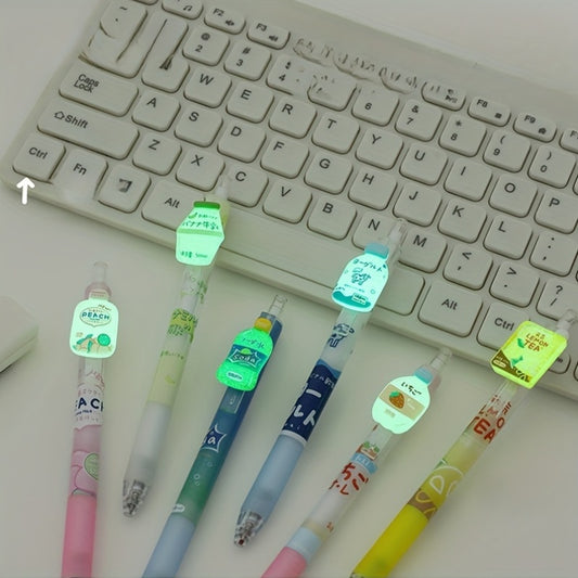 3-Pack Drink-Themed Click Gel Pens - Soda Bottle Styled Retractable Pens with Quick-Dry Ink, Smooth Writing for Office, School & Kawaii Stationery Lovers