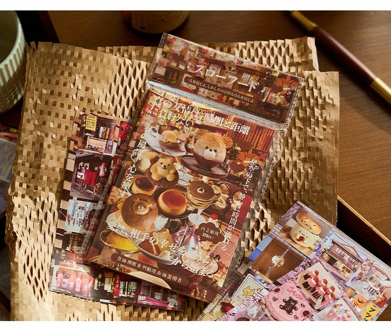 20 Japanese Ancient Cute ins Sticker Books- Glittering Memories Collection, DIY Scrapbook and Craft Accessories for Albums, Diaries, Phone Cases, Water Bottles, Guitars, Skateboards and Luggage, Scrapbook Stickers