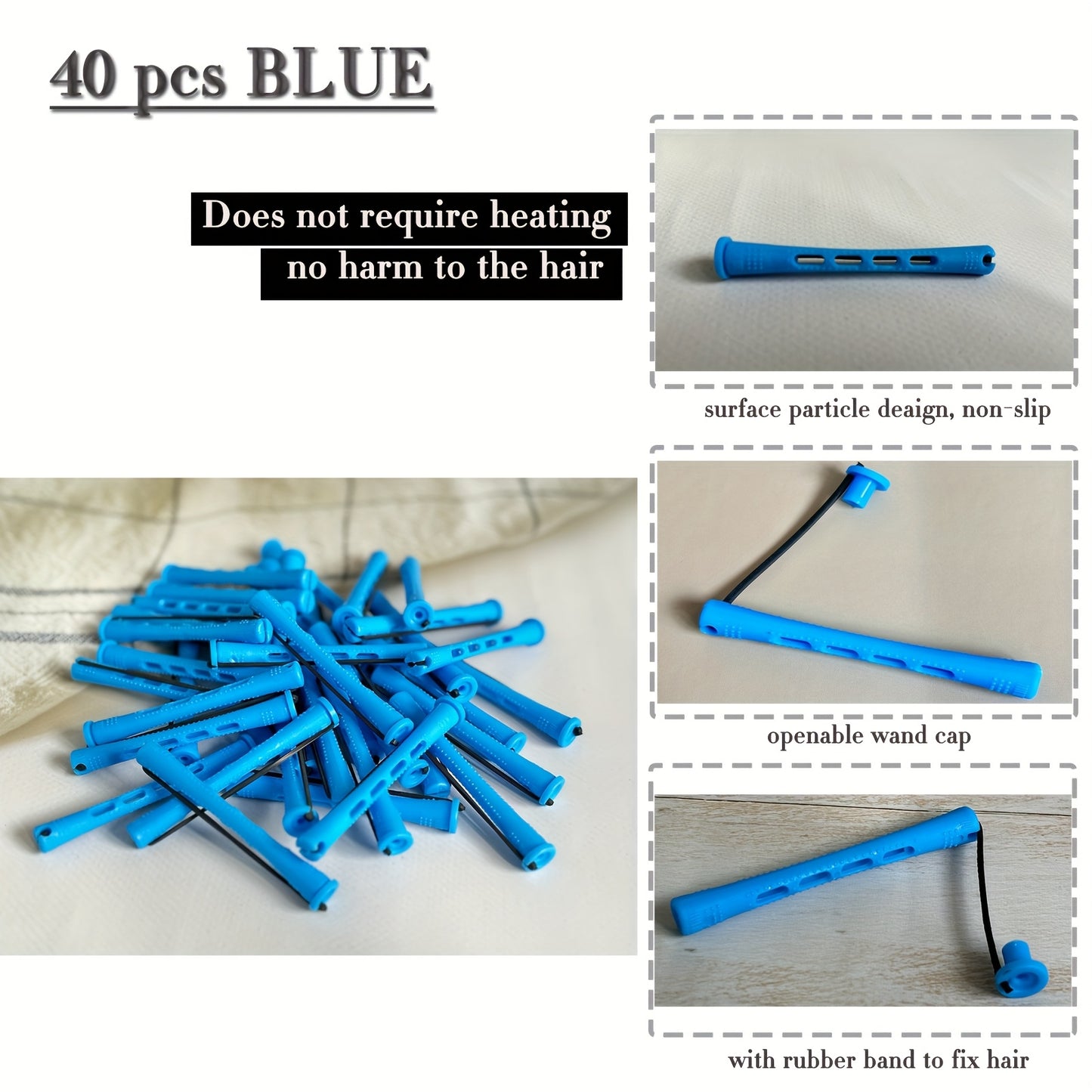 Manual Curling Rods Set, 40pcs/20pcs/10pcs Combination Pack, Perm Rods for Natural Hair, Cold Wave Rods Hair Rollers for Women, Hair Curling Rods for Long Medium Small Hair, Curler Styling DIY Hairdressing Tools,